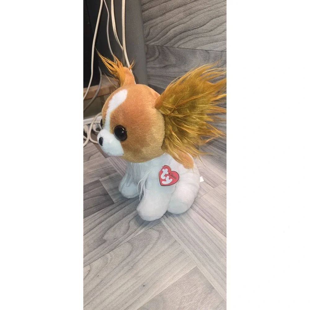 Ty Classic BARKS the Dog Buddy 10 in Plush Stuffed Animal Brown & White w/ tags